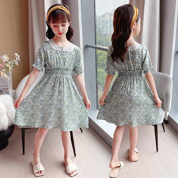 子供服 ワンピース 160 韓国子ども服 キッズ 女の子 夏服 半袖ワンピース 花柄 チュニック 子供ドレス 結婚式 誕生日 ベビー服 ジュニア お姫様 おしゃれ 可愛い Y4574 アユストア 通販 Yahoo ショッピング