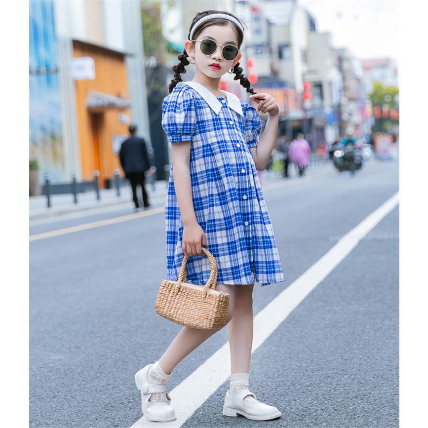 子供服 ワンピース 160 韓国子ども服 キッズ 女の子 夏 半袖ワンピース チェック柄 子供ドレス 結婚式 誕生日 ベビー服 ジュニア お姫様 おしゃれ 可愛い 新品 Y アユストア 通販 Yahoo ショッピング
