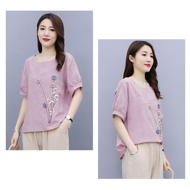 セットアップ レディース 夏 40代 コーデ カジュアル トップス ブラウス Tシャツ 綿麻 ガウチョパンツ 大きいサイズ 韓国風 おしゃれ 着痩せ 通勤 上品 Ol 新品 Y アユストア 通販 Yahoo ショッピング