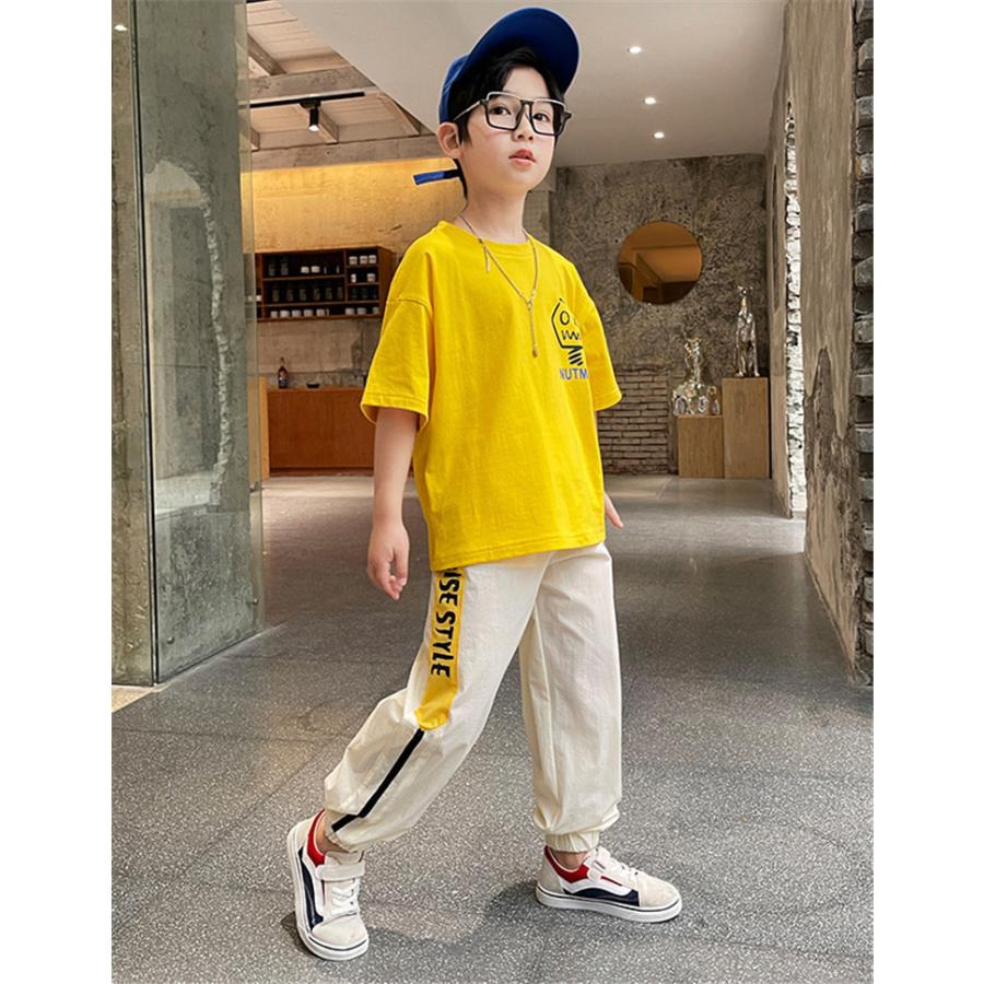 ジャージ キッズ 男子 上下 半袖 夏服 子供服 セットアップ トップス Tシャツ 半袖 ロングパンツ 長ズボン スポーツウェア カジュアル 可愛い おしゃれ 新品 Y4504 アユストア 通販 Yahoo ショッピング