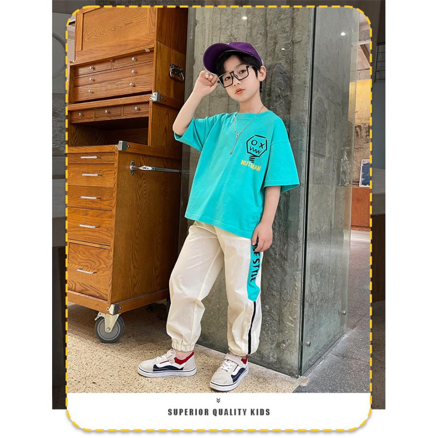 ジャージ キッズ 男子 上下 半袖 夏服 子供服 セットアップ トップス Tシャツ 半袖 ロングパンツ 長ズボン スポーツウェア カジュアル 可愛い おしゃれ 新品 Y4504 アユストア 通販 Yahoo ショッピング