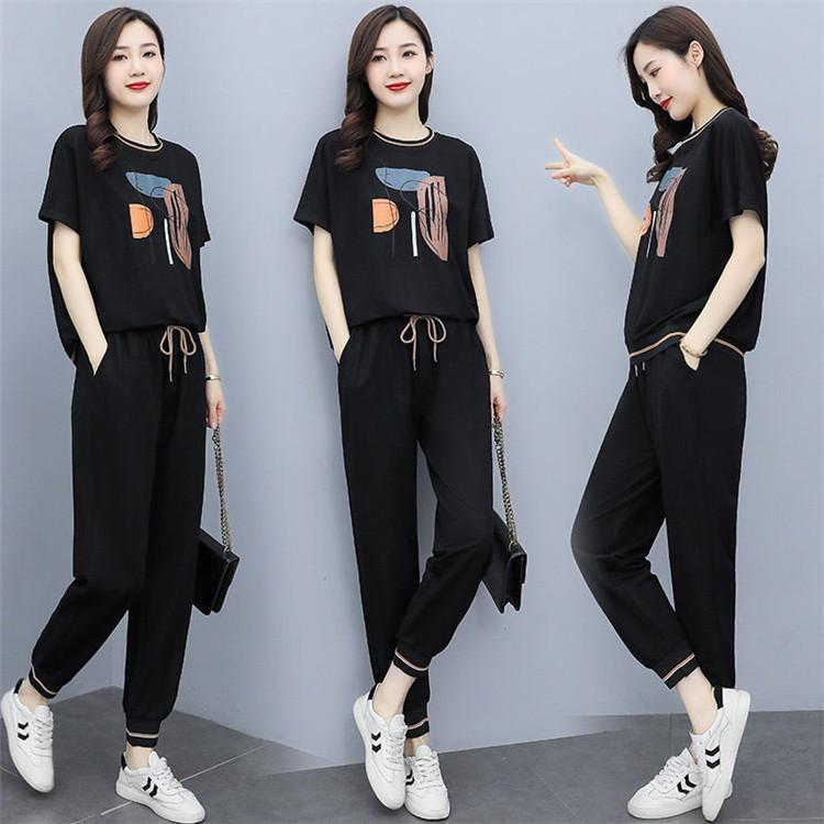 ジャージ レディース 上下 夏 40代 セットアップ 上下セット トップス 半袖tシャツ ロングパンツ スポーツウェア 大きいサイズ おしゃれ 着痩せ 通勤 上品 新品 Y4576 アユストア 通販 Yahoo ショッピング