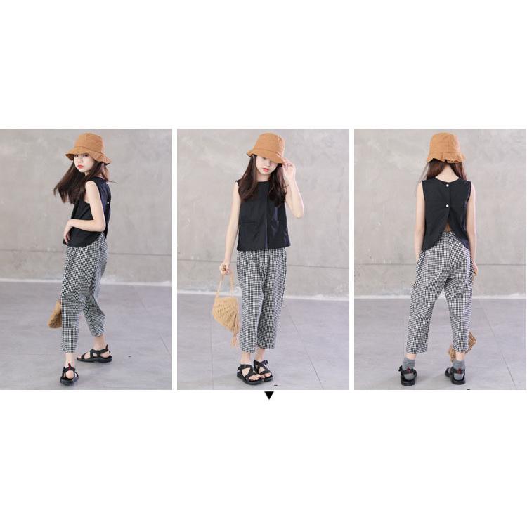 子供服 女の子 ズボン 160 150 130 韓国子供服 キッズ 七分丈パンツ チェック柄 夏 薄手 ボトムス ストレッチパンツ ウェストゴム 伸びる 可愛い おしゃれ 新品 Y4580 アユストア 通販 Yahoo ショッピング