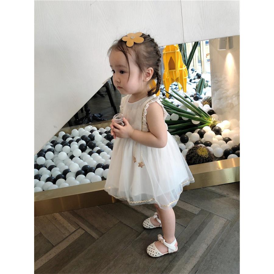 ワンピース キッズ ノースリーブ 夏服 おしゃれ 子ども服 ガールズ ベビー服 ジュニア 子供服 ロング丈 フレアワンピース 女の子 韓国子供服