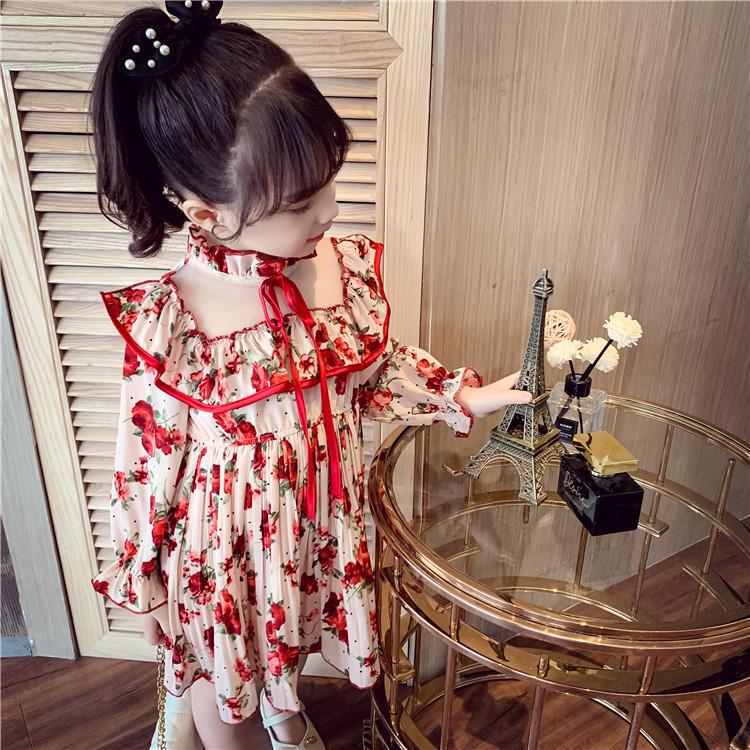 子供服 ワンピース 女の子 韓国子供服 秋服 長袖 花柄ワンピース キッズ 子供ドレス ベビー服 結婚式 誕生日 七五三 お姫様 ベビー服 おしゃれ 可愛い 150 160 レビューを書けば送料当店負担