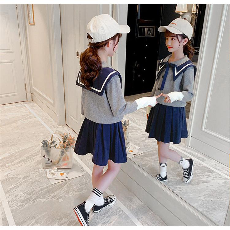 子供服 女の子 韓国子供服 セットアップ キッズ 秋服 長袖 セーター カットソー 蝶結び スカート 子ども服 ジュニア おしゃれ 可愛い 新品 140cm 150cm 160cm Y45 アユストア 通販 Yahoo ショッピング