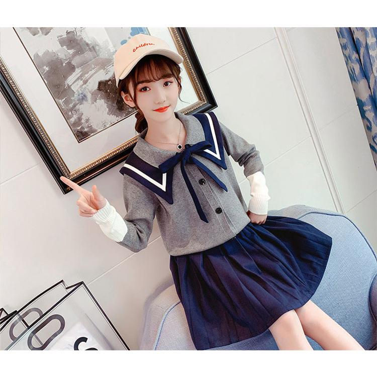 子供服 女の子 韓国子供服 セットアップ キッズ 秋服 長袖 セーター カットソー 蝶結び スカート 子ども服 ジュニア おしゃれ 可愛い 新品 140cm 150cm 160cm Y45 アユストア 通販 Yahoo ショッピング