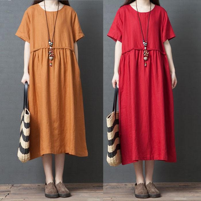 ワンピース ロングシャツワンピース マキシワンピ シャツワンピ ロング丈 麻 体型カバー マキシ丈 春 夏チャイナドレス風ワンピース Y アユストア 通販 Yahoo ショッピング