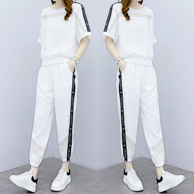 ジャージ セットアップ レディース 19春夏 30代 40代 カジュアル 半袖 新作 韓国風 運動服 上下セット 部屋着 九分丈パンツ お洒落 着痩せ Y アユストア 通販 Yahoo ショッピング