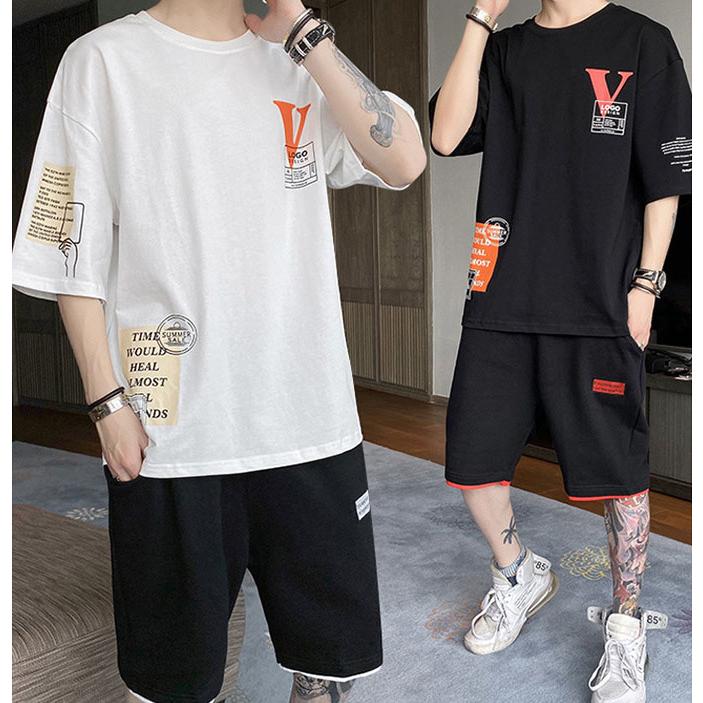 セットアップ メンズ 夏 ジャージ 上下セット スウェット 吸汗 半袖 Tシャツ 丸首 薄手 ショートパンツ スポーツ 大きいサイズ カジュアル おしやれ 新作 Y アユストア 通販 Yahoo ショッピング