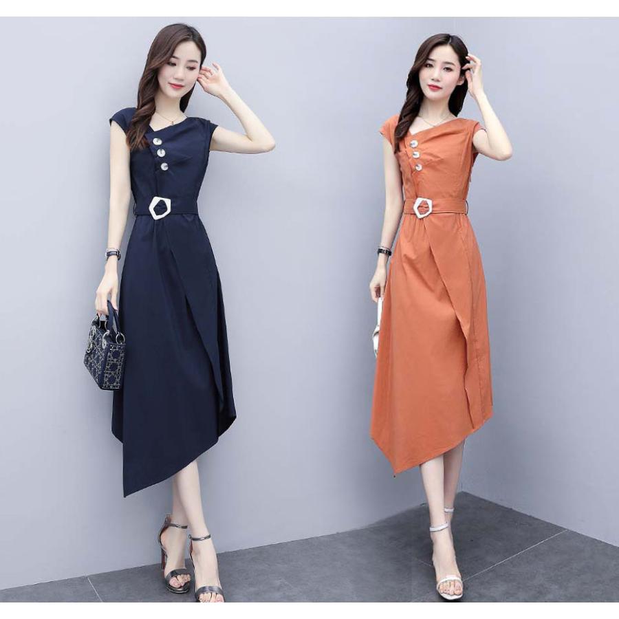 ワンピース レディース 40代 30代 代 夏 きれいめ 上品 ロングワンピース 無地 薄手 大きいサイズ パーティードレス おしゃれ 韓国風 着痩せ 通勤 Ol 新品 Y4626 アユストア 通販 Yahoo ショッピング