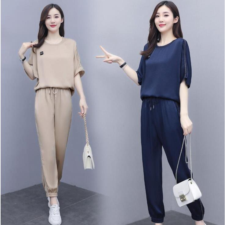 ジャージ レディース 上下 セット 夏 おしやれ スウェット セットアップ 40代 Tシャツ 半袖 ガウチョパンツ 部屋着 スポーツウェア 大きいサイズ 着痩せ 新品 Y アユストア 通販 Yahoo ショッピング