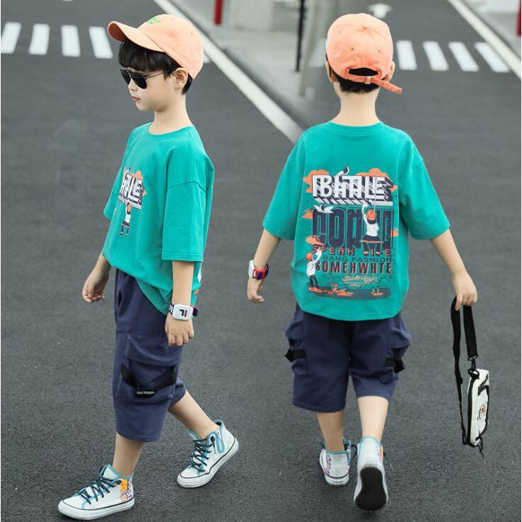 子供服 セットアップ 夏 男の子 子供ジャージ キッズ 韓国子供服 ジュニア 上下セット 半袖 Tシャツ 五分丈パンツ ベビー服 男児 おしゃれ 通学着 通園着 Y アユストア 通販 Yahoo ショッピング