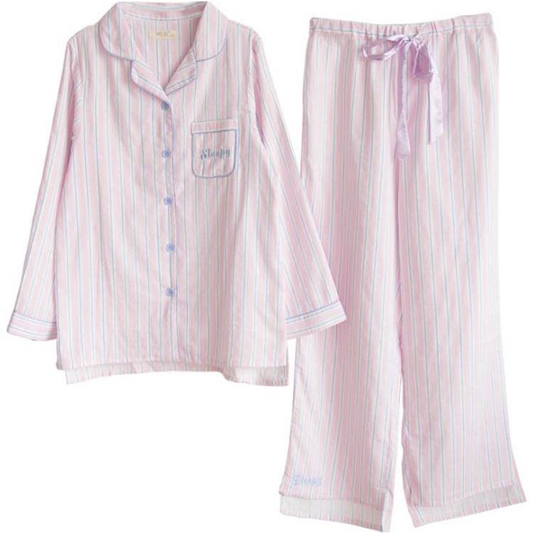 パジャマ 上下セット レディース 春秋 前開き 綿 パジャマ ネグリジェ 長袖 韓国風 可愛い パジャマ ゆるゆる 寝巻き 部屋着 Y アユストア 通販 Yahoo ショッピング