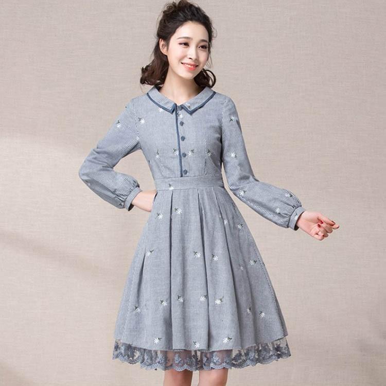 レディース ワンピース 長袖 花柄 ハイウエスト シャツ ワンピース 可愛い 春秋 ワンピース 大人 オフィス 体型カバー 通勤 Y アユストア 通販 Yahoo ショッピング