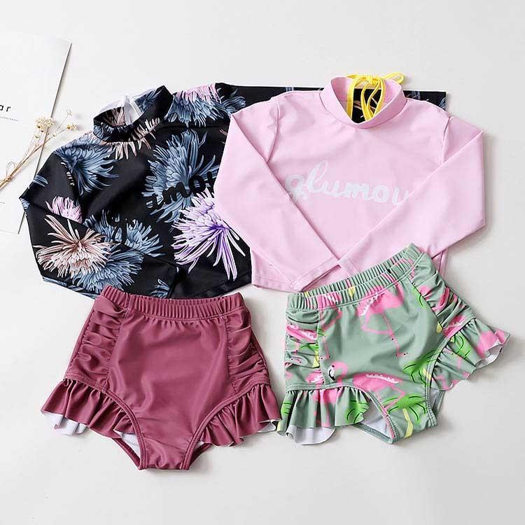水着 3点セット 子供水着 韓国風 花柄 ジュニア おしゃれ スイムウェア 体型カバー 小学生 可愛い 紫外線カット ビーチ 爽やか 新品 Y アユストア 通販 Yahoo ショッピング