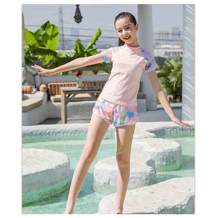 女の子 水着 体型カバー スクール水着 スポーツウエア トップス パンツ キッズ 水着 セパレート 子供 スイムウェア レデイーズ 水着 ジュニア Y アユストア 通販 Yahoo ショッピング