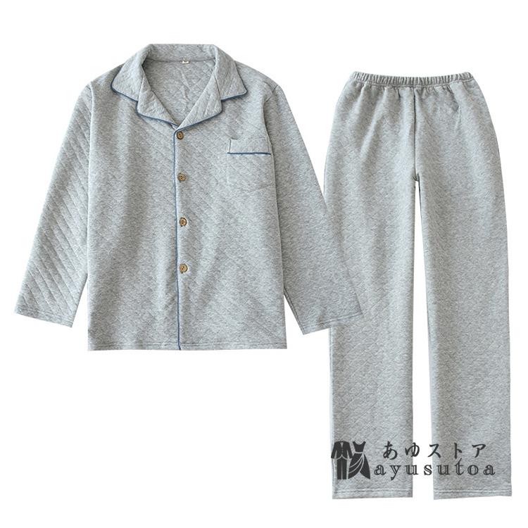 キルトパジャマ 中綿 メンズパジャマ ルームウェア 綿100 ガーゼ無地無印 カップル前開き 襟付き 長袖長ズボン上下セット 敏感肌用 部屋着 春夏秋冬用 Y アユストア 通販 Yahoo ショッピング