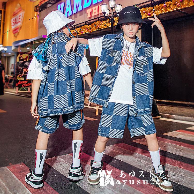 キッズ ダンス衣装 セットアップ 男の子 女の子 カジュアル ヒップホップ 2点セット ベスト ショートパンツ オシャレ 演出服 舞台 団体服 応援団 男女兼用 夏着 Y アユストア 通販 Yahoo ショッピング