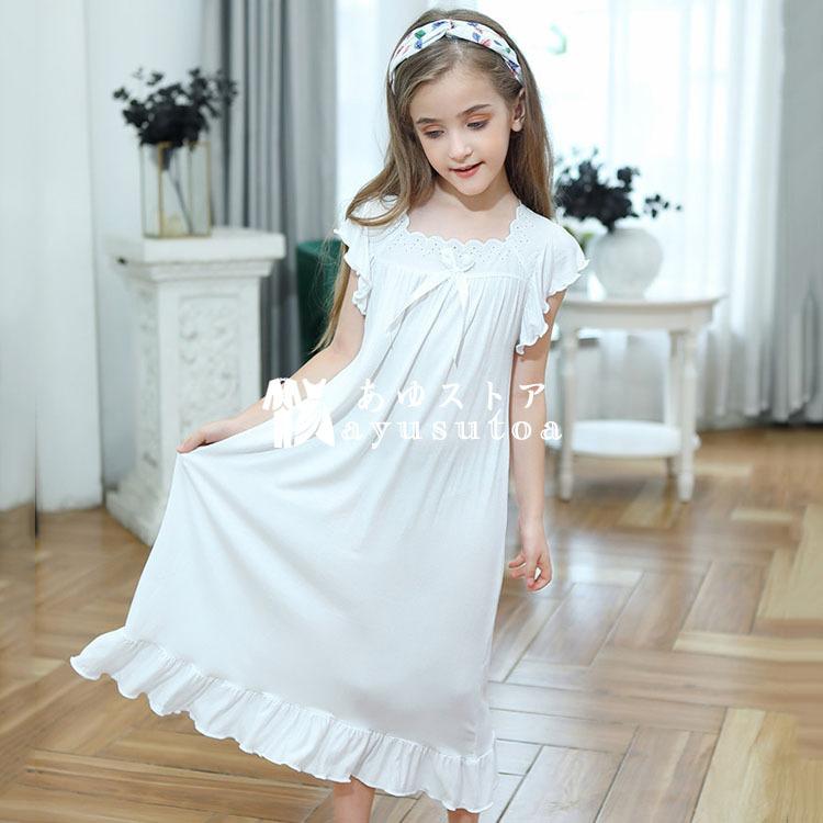 キッズ ネグリジェ パジャマ 女の子 ワンピース お姫様 夏 半袖 フレア 子供服 可愛い オシャレ ルームウェア 部屋着 寝巻き ゆったり Y アユストア 通販 Yahoo ショッピング