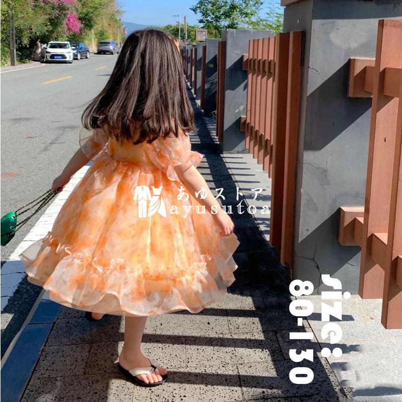 演奏会ドレス ワンピースドレス 可愛い プリンセスドレス 女の子 半袖 パフスリーブ チュールワンピース 花柄 発表会 撮影用 結婚式 卒業式 入学式 七五三 Y4937 アユストア 通販 Yahoo ショッピング