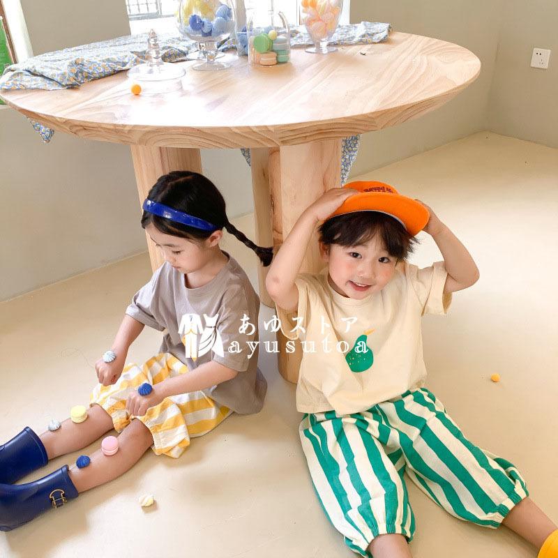 子供服 チノパンツ ガウチョパンツ 可愛い 男の子 女の子 ベビー ストライプ ボトムス 薄手 春夏 ロングパンツ おしゃれ カジュアル ゆったり ジュニア服 2色 Y アユストア 通販 Yahoo ショッピング
