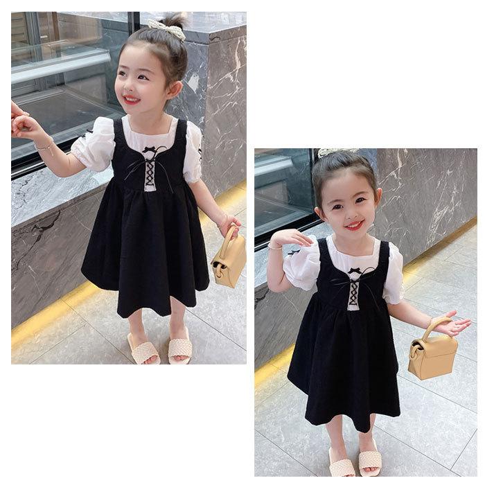 韓国子供服 プリンセス 誕生日 フォーマル ワンピース 花柄 ベビー服 リボン キッズ 女の子 結婚式 半袖