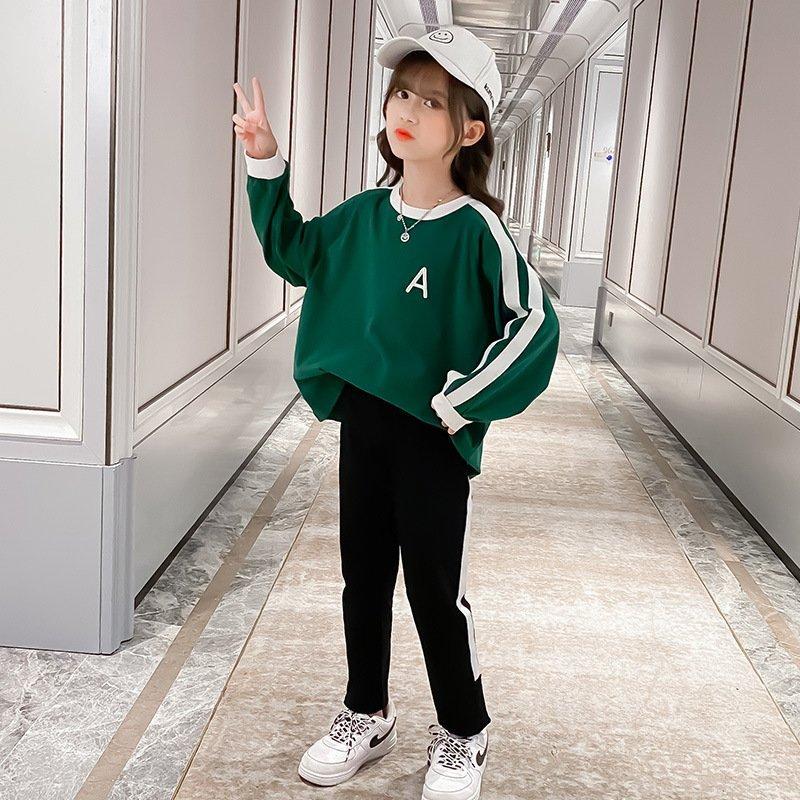 子供 ジャージ 上下セット 女の子 おしゃれ セットアップ キッズ スウェット 長袖tシャツ パンツ 秋新作 トレーニングウェア 緑 Y アユストア 通販 Yahoo ショッピング
