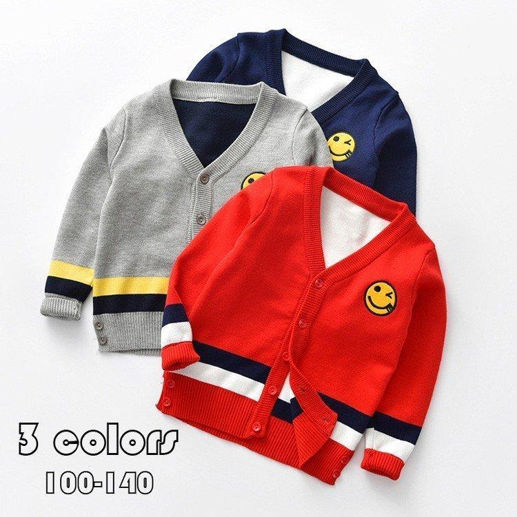 子供ニットカーディガン キッズ 子供服 ボタン カーディガン おしゃれ 男の子 長袖 Vネックセーター トップス 羽織り 冷房対策 秋冬 100 110 1 130 140 Y6258 アユストア 通販 Yahoo ショッピング