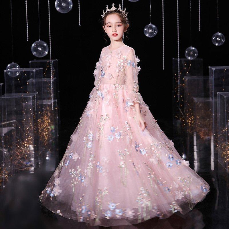 ドレス 子供 発表会 結婚式 子ども ワンピース 花刺繍 お呼ばれ ピアノ演奏会 子供ドレス ドレス 子供 女の子 結婚式 披露宴卒業式 謝恩会 Y アユストア 通販 Yahoo ショッピング