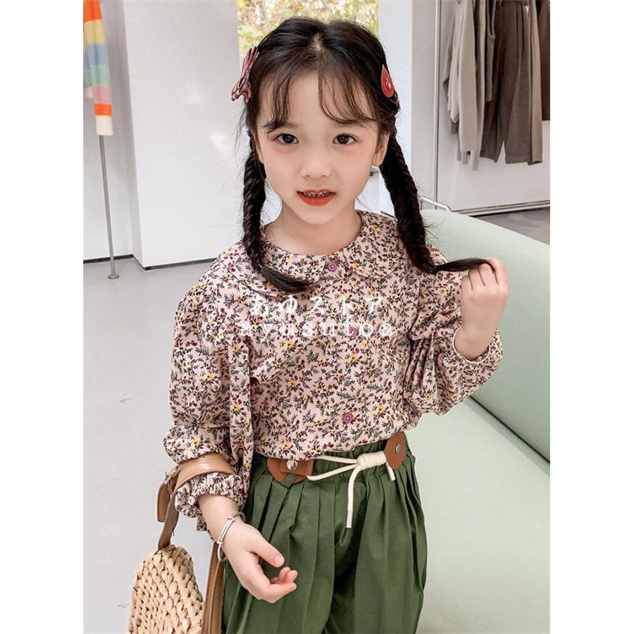 キッズトップス ドットシャツ ゆったり 長袖 ふんわり 女の子春秋服100 キッズトップス ドットシャツ ゆったり 長袖 ふんわり 女の子春秋服100