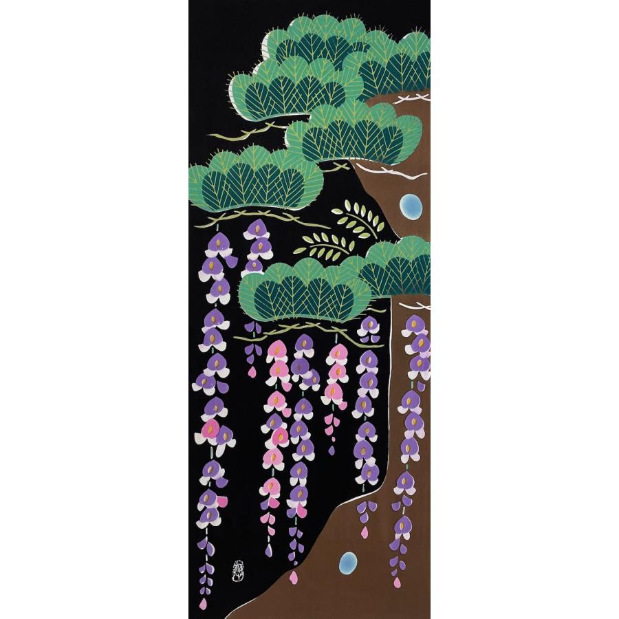 絵てぬぐい 絵画 歌舞伎舞台・藤娘(ふじむすめ) メール便 手ぬぐい