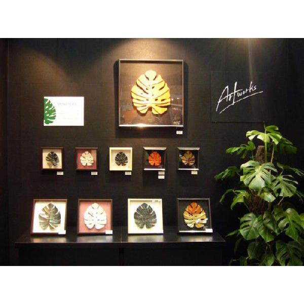 和紙アートフレーム MONSTERA(モンステラ) えぼし風S 絵画 壁掛け 壁