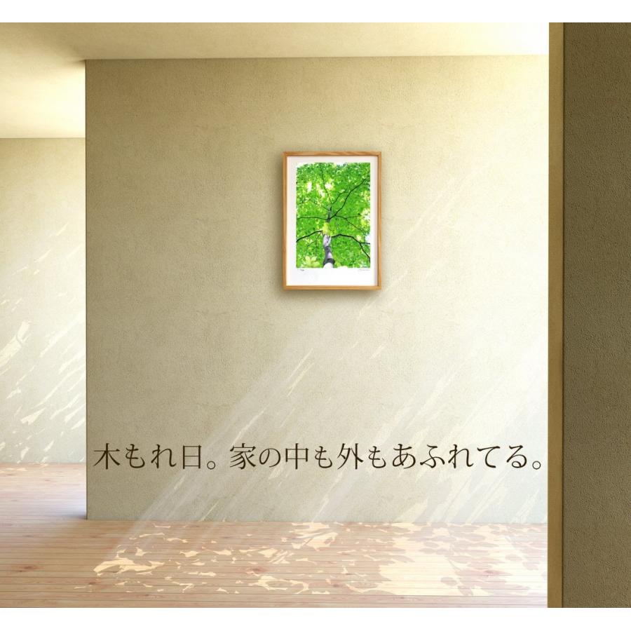 版画 絵画 深い夏、入道雲と青空 アートフォト 壁掛け 額入り Mサイズ