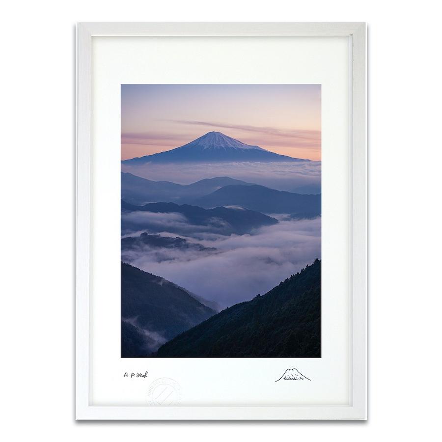 版画 絵画 V字谷雲海 富士山 インテリア 壁掛け 風景画 油絵