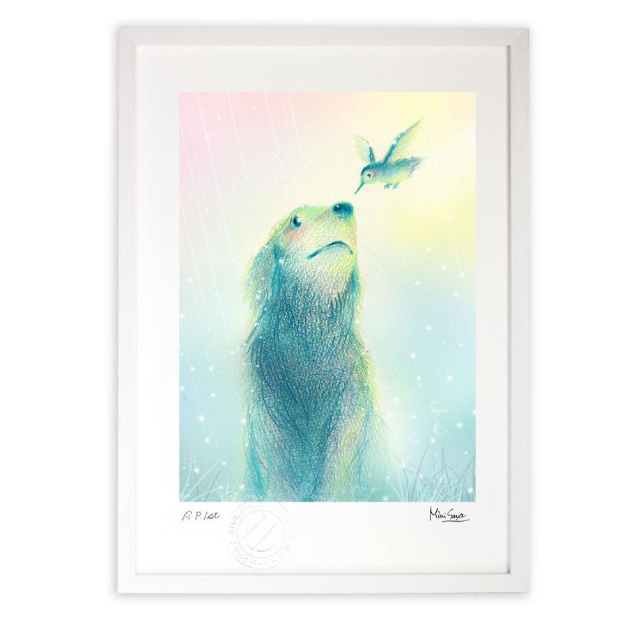 花鳥画色紙四枚 日本画家「小西福年」作 小西 福年 | 新・古美術