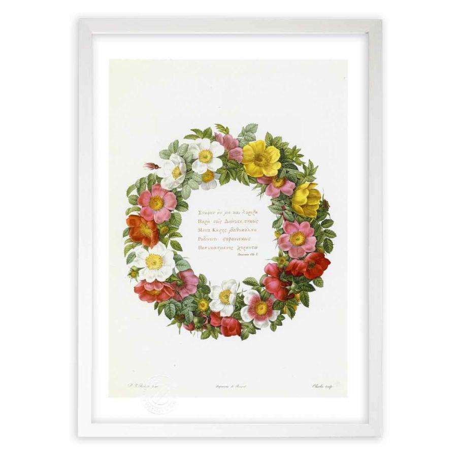 版画 絵画フラワーリース インテリア 壁掛け 風景画 油絵 アート アートパネル リビング 玄関 プレゼント モダン 飾る Ay Rd172 Wt 日本唯一の風景専門店 あゆわら 通販 Yahoo ショッピング