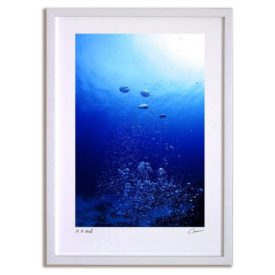 アートフォト 絵画 壁掛け パラオ ジャーマンチャネル 藍の泡 海