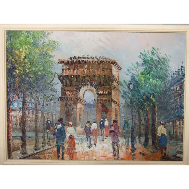 フランス 凱旋門 油絵 絵画