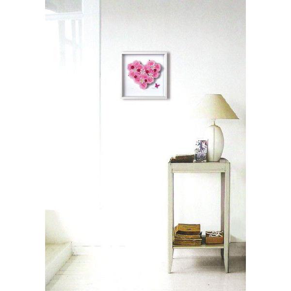 手書き油絵 ハートフラワー レッド 額付き  絵画 インテリア Amazon.co.jp: 手書き油絵 ハートフラワー レッド 額付き 絵画