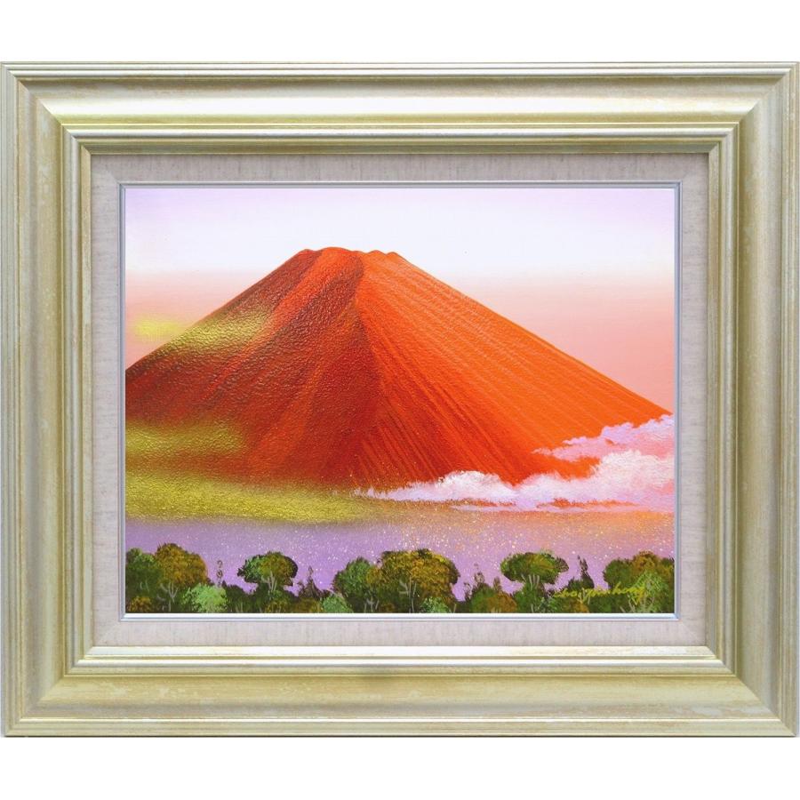 手描き油絵 雀 震洪 赤富士 F6 画家本人手描き 絵画 額入り 絵画 絵 Iop 日本唯一の風景専門店 あゆわら 通販 Yahoo ショッピング