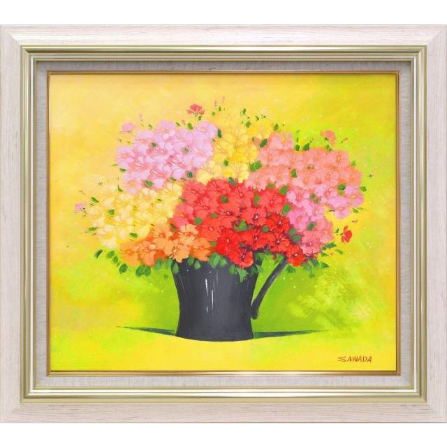 油絵（小花）額装小さな絵