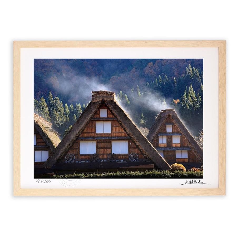アートフォト 絵画 壁掛け 世界遺産白川郷・呼吸する合掌 岐阜県白川郷