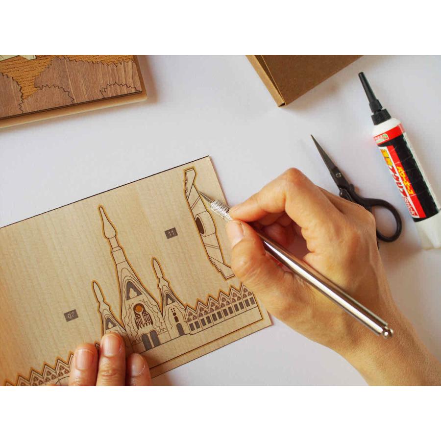 本格木工細工 木はり絵手作りキット「サグラダファミリア 本格木工細工 木はり絵手作りキット「サグラダファミリア
