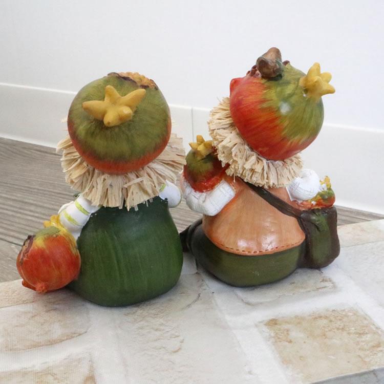 置物 ディスプレイとしてかわいい お座り人形 ザクロ 2SET インテリア