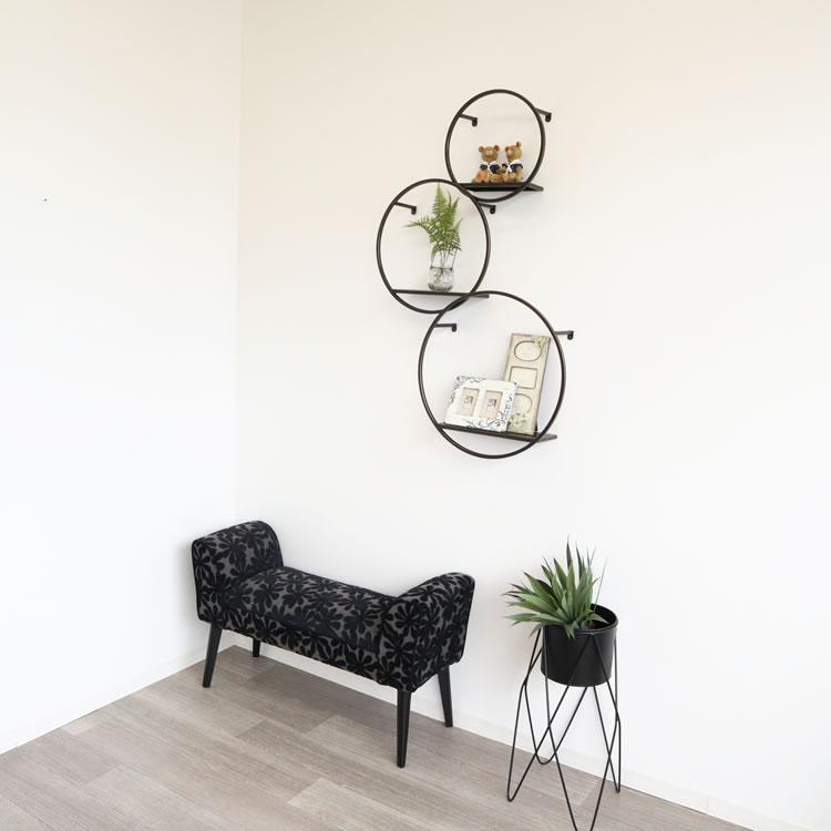 【美品】アンティーク調 壁掛け ディスプレイシェルフ 3個セット 飾り棚 アンティーク調 壁掛けディスプレイシェルフ 3個セット