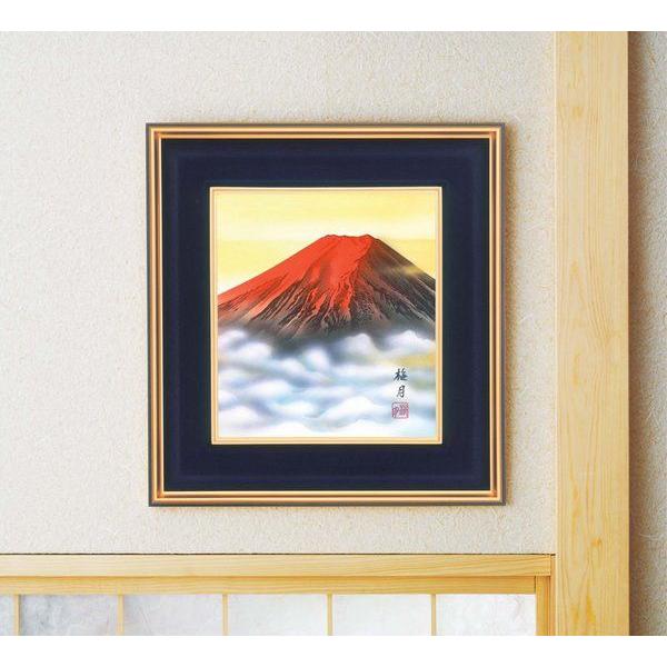 手描き色紙 葛谷聖山（梅月）色紙額 絵画 壁掛け 壁飾り インテリア
