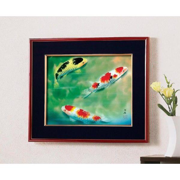 手描き日本画 坪内正庵 日本画額F6(春慶) 絵画 壁掛け 壁飾り