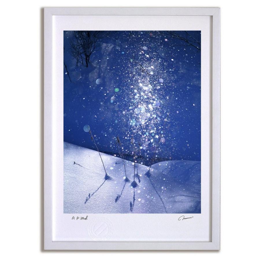 アートフォト 絵画 壁掛け 虹色に光るダイヤモンドダスト2 富良野 美瑛