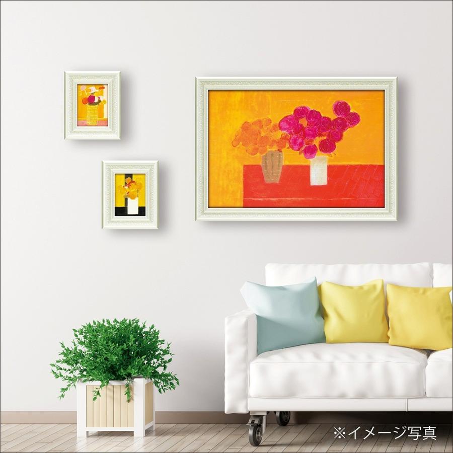 絵画 ベルナール カトラン「マリーゴールドとあじさい